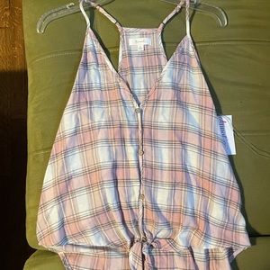 Charming summer plaid tank
